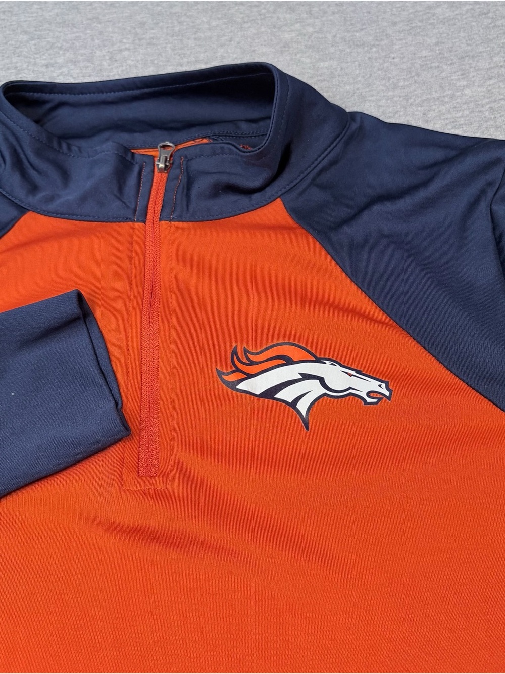 Denver Broncos Womens XL Long Sleeve Shirt‎ Team Apparel TX3 Cool Navy Orange